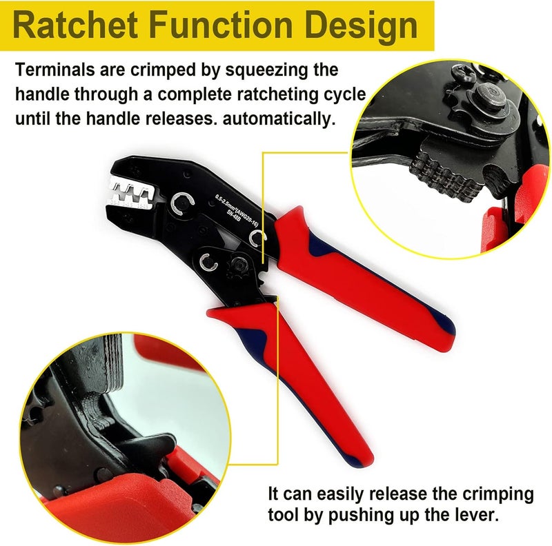 Twippo 800Pcs 50 Sets Waterproof Automotive Electrical Wire Connectors Plug Kit 1/2/3/4/5/6 Pin Waterproof Connectors with Ratchet Crimping Tool - Image 5